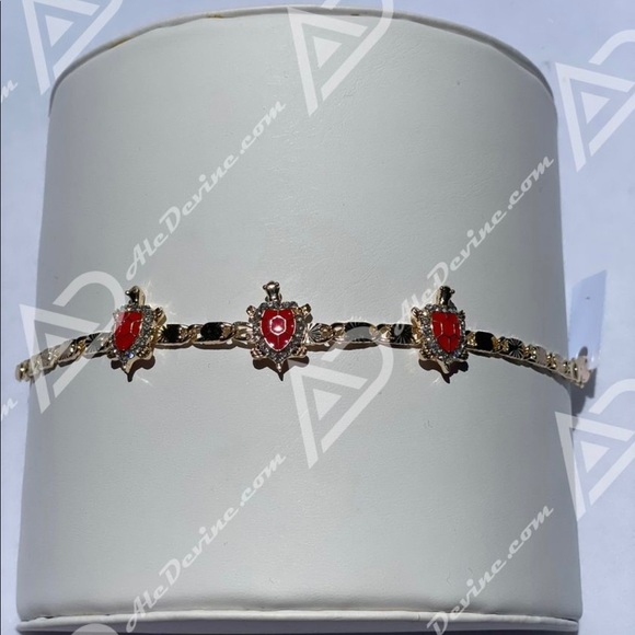 Red Turtle Bracelet (gold plated) - Picture 1 of 8